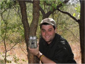 One of the camera "traps" I use to monitor the artificial waterholes. 